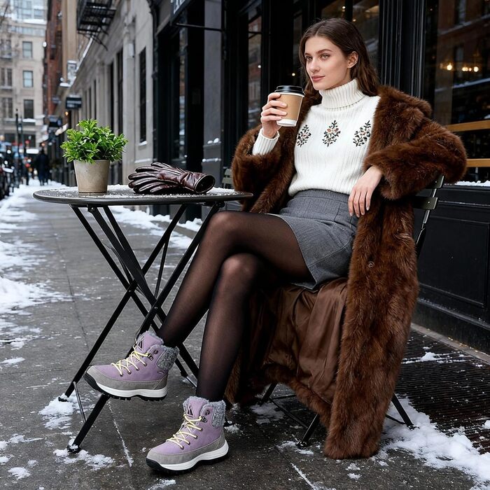 Чоботи зимові жіночі Mishansha, з підкладкою, неслизькі, розмір 36-42 (фіолетовий, 39 EU)