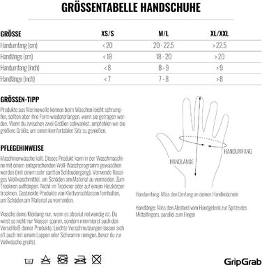 Рукавички велосипедні GripGrab Primavera 2 Merino XL/XXL, чорні - термо, сенсорні, для весни/осені/зими