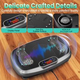 Віброплатформа для дому з подвійним мотором, 160 кг, для схуднення, тренування всього тіла та нарощування м'язів (Сірий)