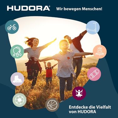 Самокат HUDORA BigWheel Air 230 з ручним гальмом, алюмінієвий, надувні колеса, міський, регулювання висоти, до 120 кг