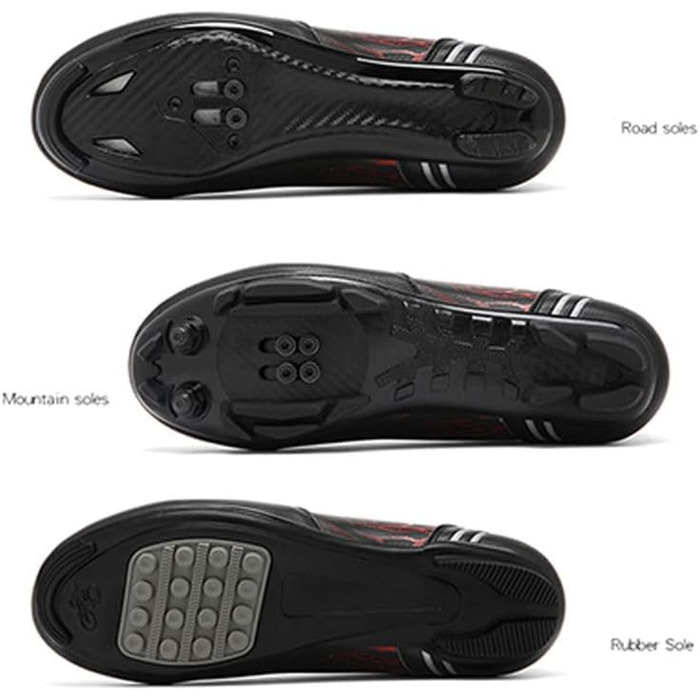 Велосипедні шкарпетки для жінок та чоловіків: MTB, шосе, крос-кантрі. Дихаючі велотуфлі, модель T-730, розмір 48 EU, чорний колір. Без замка.