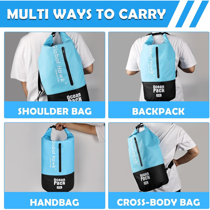 Водонепроникна сумка Elthmpr Dry Bag 20L: містка та надійна для водних видів спорту