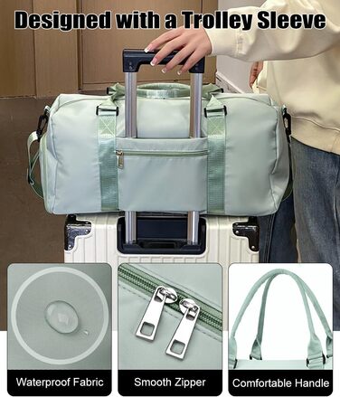 Спортивна сумка-рюкзак для подорожей, 29л, чорна: водонепроникна, з відділенням для взуття та мокрих речей