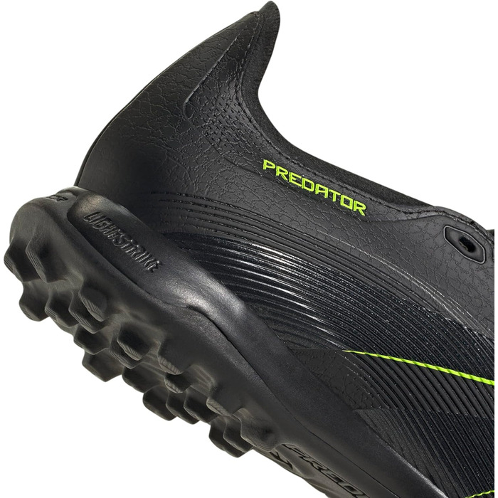 Футбольні бутси adidas Predator League J для газону (42 EU, чорний/карбон/лимонний)