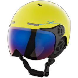 Шолом гірськолижний BLACK CREVICE Saalbach з візором (жовто-блакитний) | Unisex, 58-61 см | Для чоловіків та жінок