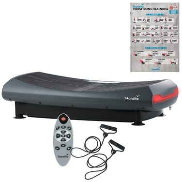 Віброплатформа Skandika V2000 4D: фітнес, вібрація до 35 Гц, Bluetooth, пульт, 60 рівнів, 3+3 програми