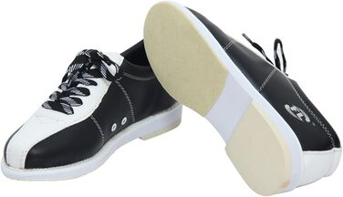 Чоловічі кеди для боулінгу SDEQA, шнурівка, для газону, антиковзаючі, легкі, великий розмір (44 EU, чорний/білий)