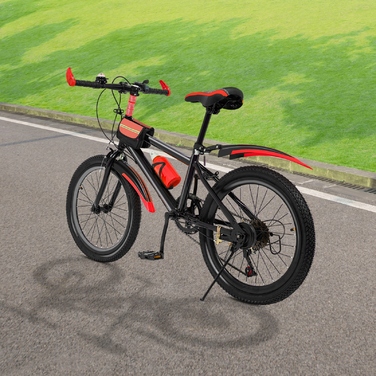 Дитячий гірський велосипед 20 дюймів, 7 швидкостей, навантаження до 85 кг, червоний