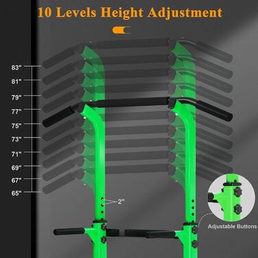 Стойка для віджимань та підтягувань SogesPower, регульована висота, для дому, фітнесу, тренувань