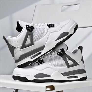 Кросівки Marbury Air 4 Retro: чоловічі та жіночі, для скейтбордингу, бігу, занять спортом, ходьби та баскетболу. Розмір 39 EU, білий/сірий