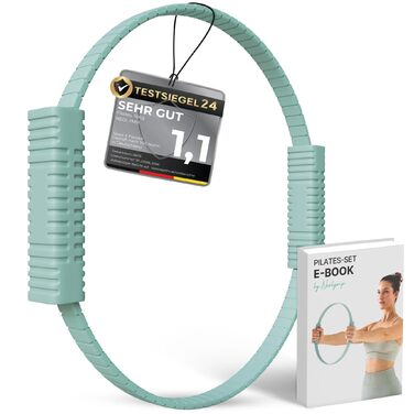 Pilates Ring Neolymp: Фітнес-кільце для пресу, рук, ніг та тазового дна, синій. Нековзкі ручки, тренажер для пілатесу.