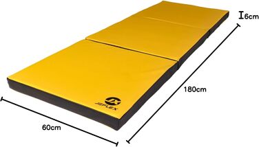 Складаний гімнастичний мат Jeflex 180x60x6 см, німецький, портативний килимок для фітнесу, йоги, дитячої кімнати