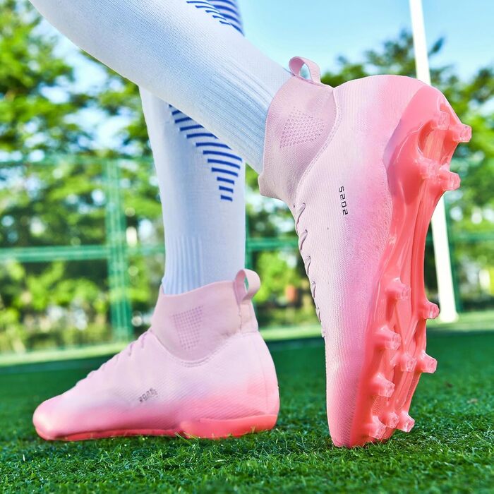 Футбольні бутси для чоловіків та жінок, зала, бейсбол, трава, бутси для юних гравців у регбі, дорослі, AG FG TF, широкі тренувальні кросівки 41.5/42 EU 2309 Ag Pink