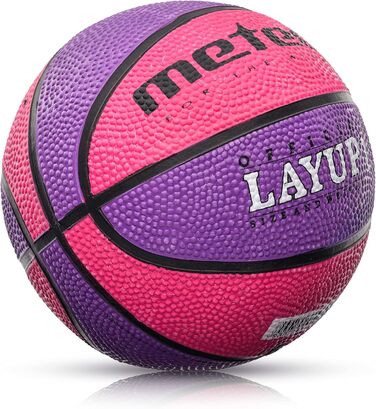 Дитячий баскетбольний м'яч Meteor Layup Kinder Mini #4 (рожевий) для дітей 4-8 років – ідеальний для тренувань та гри