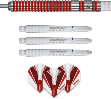 Дротики WINMAU Overdrive із вольфраму, сталевий наконечник, з призмовими крилами та держателями