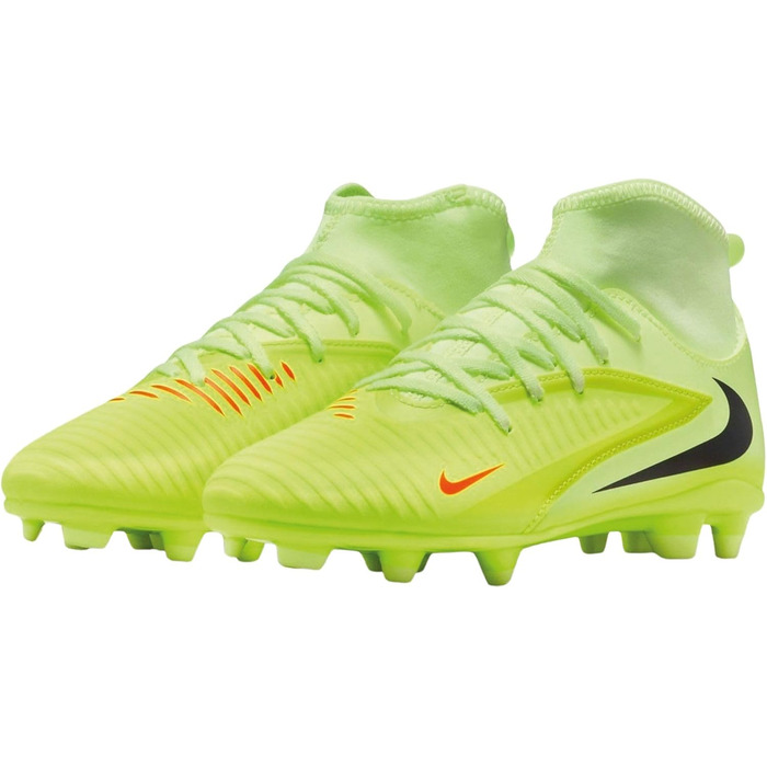 Дитячі футбольні бутси Nike Phantom 6 High Club FG/MG для футболу (38.5 EU, Hyper Crimson Black Life Lime)