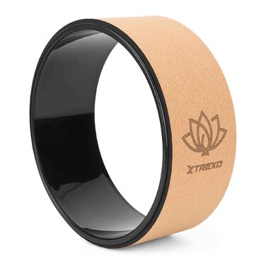 Йога-кілочок XTREXO Naturkork 32 см - коричневий, з екологічного корку, з пінополіуретаном, для розтяжки