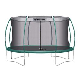 Трамплін Ultrasport Deluxe Outdoor для дітей Ø 244/305/366/460 см, до 150 кг, повний комплект: сітка, сходи, захист краю, монтажний набір