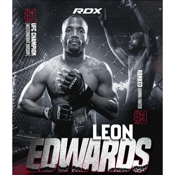 Професійні рукавички RDX для MMA, греплінгу та спарингу, штучна шкіра Maya Hide, кікбоксинг, єдиноборства, з підкладкою, для боксу, муай-тай, тренувань на мішку, чоловічі та жіночі, розмір L, чорні