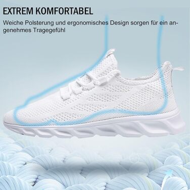 Чоловічі кросівки для бігу та занять спортом. Легкі дихаючі кросівки для тренувань, фітнесу та повсякденного носіння (43 EU, Білий 02)