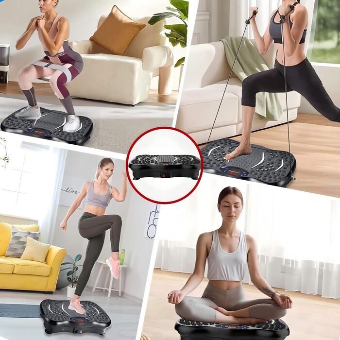 Вібраційна платформа для тренувань, покращена модель 2025 року, для лімфодренажу, 120 швидкостей, вантажопідйомність 204 кг, для чоловіків та жінок