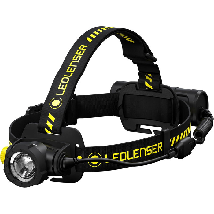 Ліхтар налобний LED Ledlenser H7R Work 1000 люмен, акумуляторний, водонепроникний IP67, регульований, з USB-кабелем
