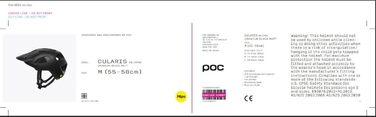 Шолом велосипедний POC Cularis - Легкий, вентильований, MIPS, чорний матовий (55-58 см)
