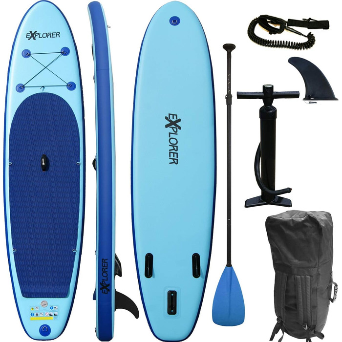 Надувна SUP-дошка EXPLORER ALF2 320 см, зелена, для серфінгу та веслування стоячи