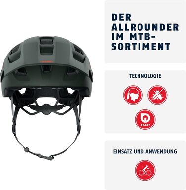 ABUS MoDrop MTB-Шолом — міцний велосипедний шолом з хорошою вентиляцією для маунтенбайку, унісекс, регульована посадка