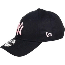 Кепка бейсболка New Era MLB 9Forty з логотипом команди NY/LA, чорно-рожева, регульована