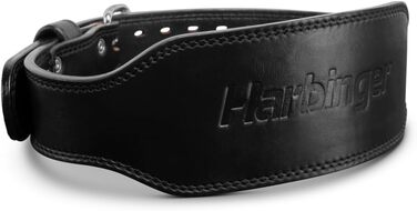 Пончо для тренувань Harbinger 7mm Pro Leather - Пояс для важкої атлетики, пауерліфтингу та олімпійського хавлінгу, чорний, великий