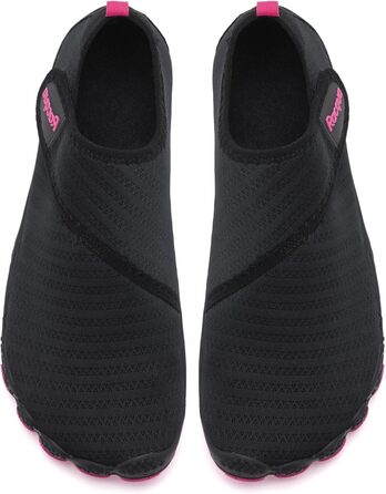 Водні черевики Raqua для чоловіків та жінок, плавання, пляж, чорний, рожевий, 36 EU