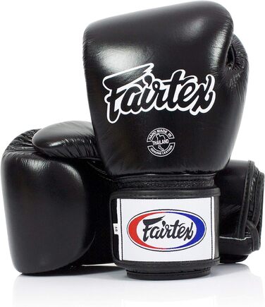 Боксерські рукавички Fairtex BGV1BR 16oz чорні для муай-тай, боксу, MMA, кікбоксингу, тренувань, дихаючі, легкі, ударопоглинаючі для чоловіків, жінок і дітей