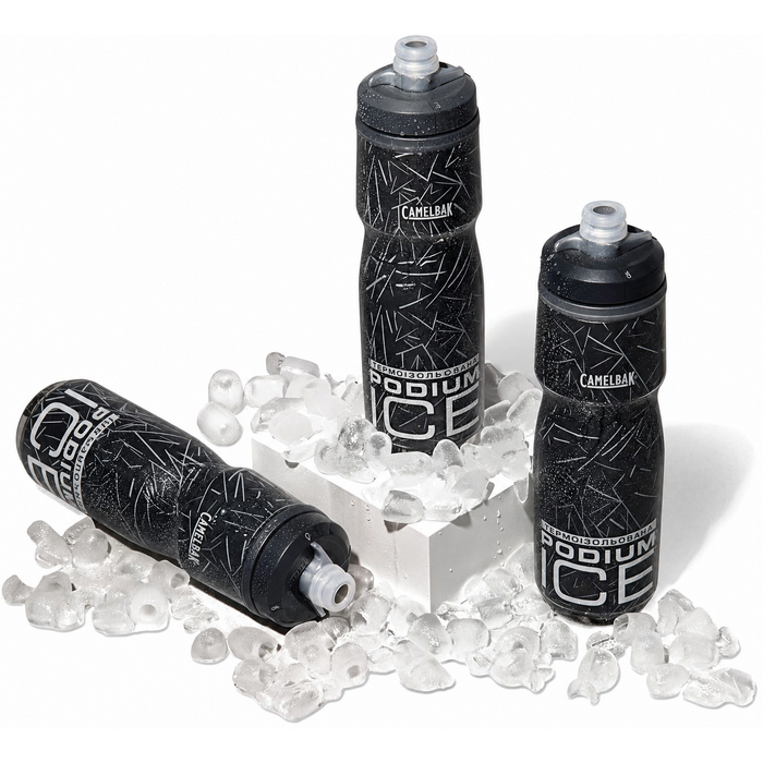 Camelbak Podium Ice спортивна пляшка для води, термоізольована, для бігу, велоспорту та туризму, чорна