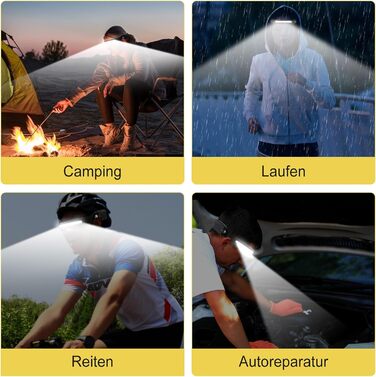 LED налобний ліхтар налобний ліхтар акумуляторний 2 шт. з кутом розсіювання 260° 5 режимів датчик руху 1500 mAh IPX5 водонепроникний для дорослих дітей кемпінгу бігу джогінгу риболовлі трекінгу 2 шт.