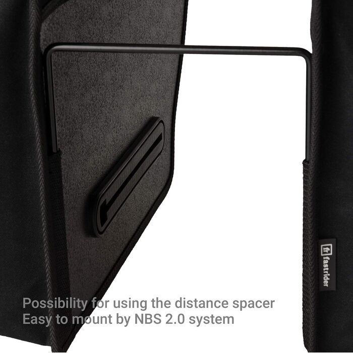 Велосипедна сумка FastRider Canvas 37, 65 л, подвійна, водовідштовхувальна, для багажника, з відбивачами, чорна