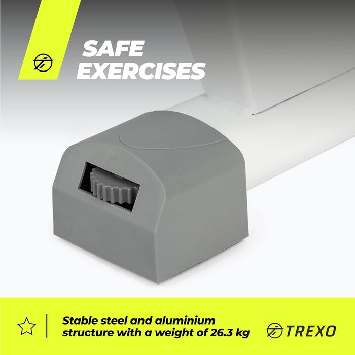 Веслувальний тренажер TREXO RM100 з магнітною системою опору, маховик 3,5 кг, лічильник, білий, ергометр, стійка конструкція