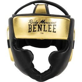 Захисний шолом BENLEE BLANCE з екошкіри, чорний/золотий, L-XL