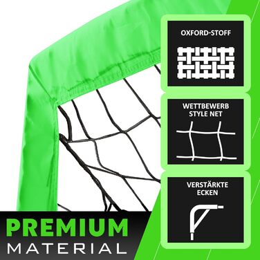 Ворота для футболу RUNBOW для дітей, портативні, для двору, дитяче тренування, з сумкою для перенесення, 2,7 x 1,5 м (зелені)