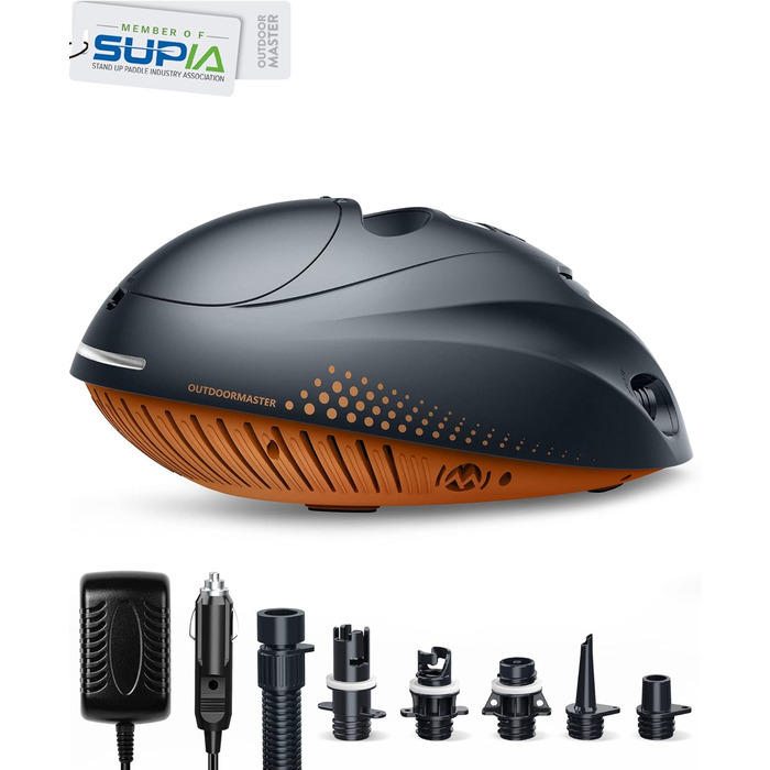Насос для SUP дошки OutdoorMaster 6000mAh: електричний, акумуляторний, 16PSI, автоматичне вимкнення