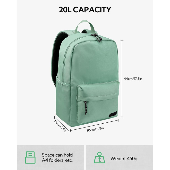 WATERFLY 20L легкий рюкзак для школи та подорожей з відділенням для ноутбука, унісекс, для роботи, спорту, туризму та подорожей