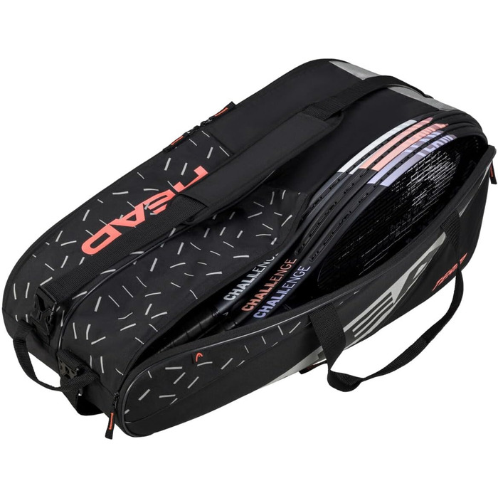 Тенісна сумка HEAD Team Racquet Bag L, чорна/керамічна