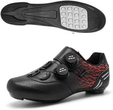 Велосипедні шкарпетки для жінок та чоловіків: MTB, шосе, крос-кантрі. Дихаючі велотуфлі, модель T-730, розмір 48 EU, чорний колір. Без замка.