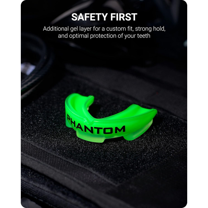 Капа спортивна Phantom Athletics для боксу, єдиноборств, дорослих - неоново-зелена