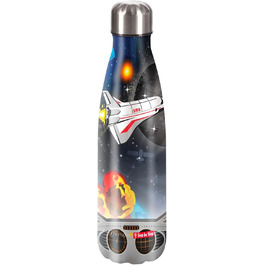 Термос для напоїв з нержавіючої сталі Step by Step Sky Rocket, синьо-чорний, 0,5 л, для газованих напоїв, герметичний, BPA-free, екологічний, для школи та відпочинку