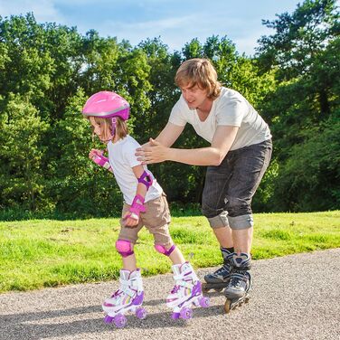 Дитячі ролики Kinder для дівчаток та хлопчиків, регульовані, з підсвічуванням, для початківців, розмір 28-36