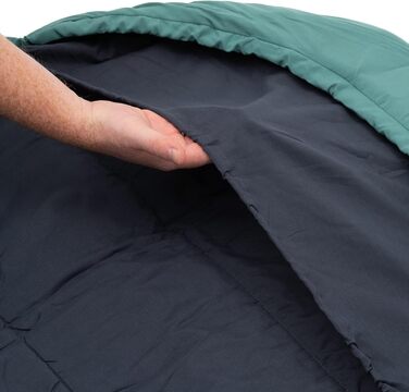 Спальний мішок Qeedo Buddy XL 8 XXL, для дорослих та підлітків (до 220 см), 3 сезони, літо, Outdoor, Peach Skin (зелений)