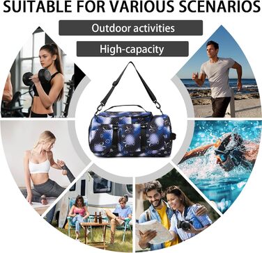 Спортивна сумка AUNGKWANG для дівчаток, водонепроникна, з відділенням для взуття та мокрого одягу (рожева)