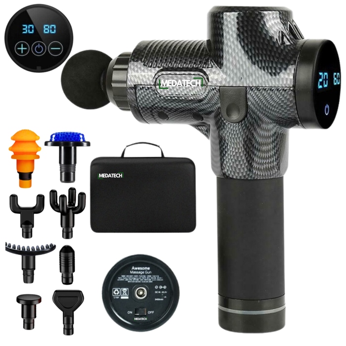 Перкусійний масажер Medatech Massage Gun — масажер для спини, стоп та всього тіла