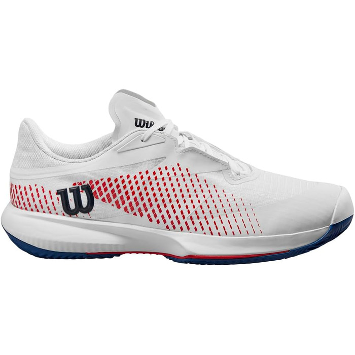 Тенісне взуття Wilson KAOS Swift 1.5 Clay для чоловіків (46 2/3 EU, білий, блакитний, червоний Wilson)